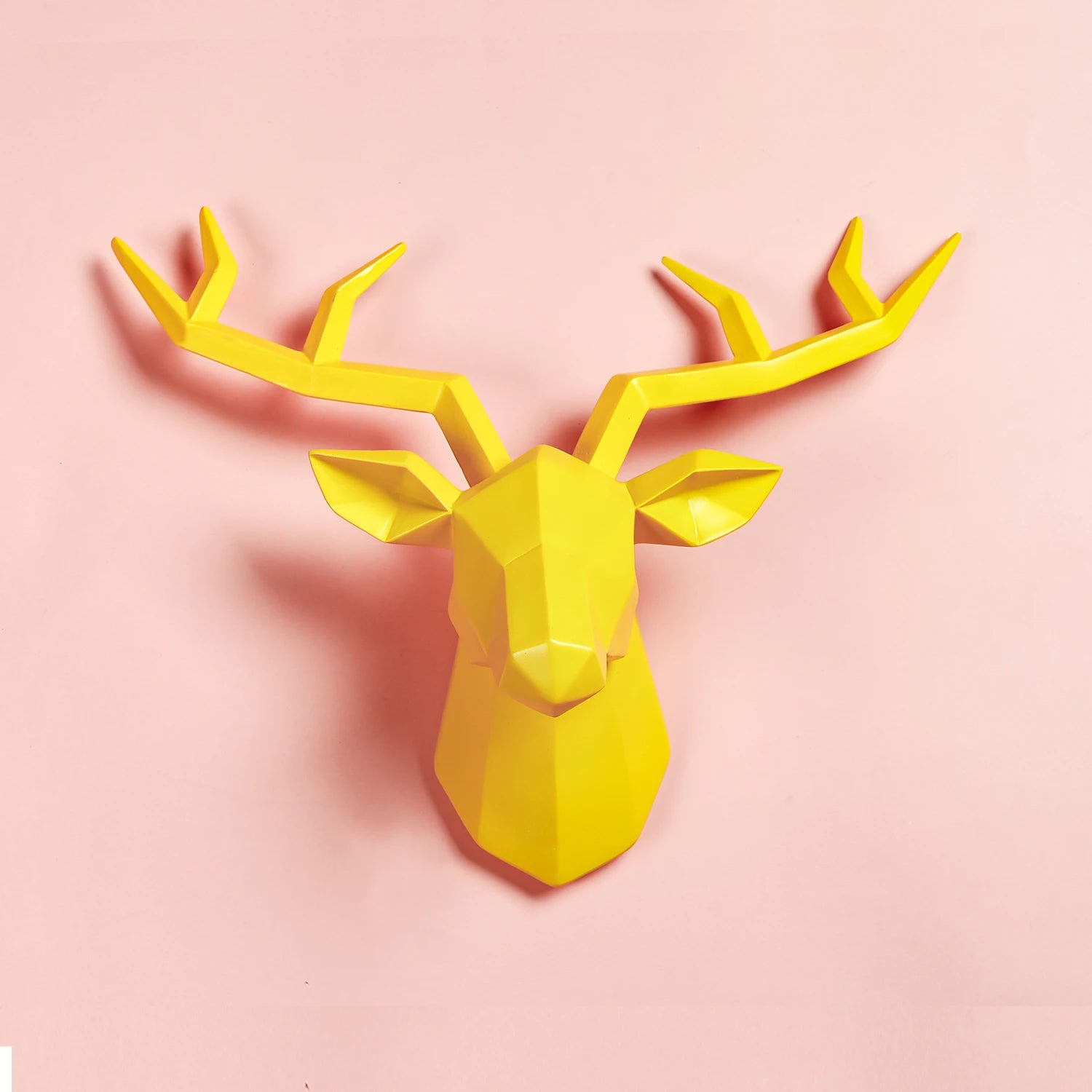 Modern Resin Deer Head Wall Sculpture – Decorative Elk Antler Statue for Living Room, Office, or Entryway - Home Fads 