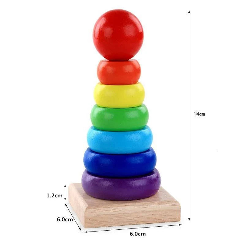 Montessori Educational Wooden Shape Sorting & Stacking Toys for Toddlers - Home Fads 