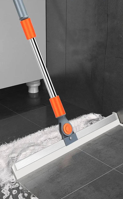 Multifunctional Long Handle Cleaning Floor Wiper with Silicone Bristles - Household Window Glass Squeegee Strip - Home Fads 