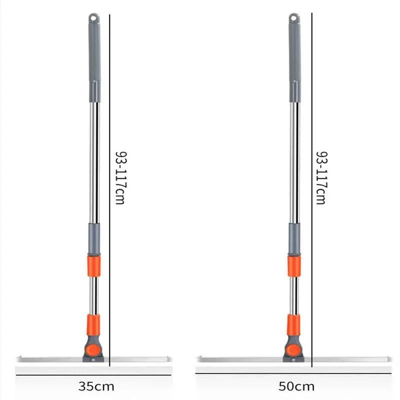 Multifunctional Long Handle Cleaning Floor Wiper with Silicone Bristles - Household Window Glass Squeegee Strip - Home Fads 