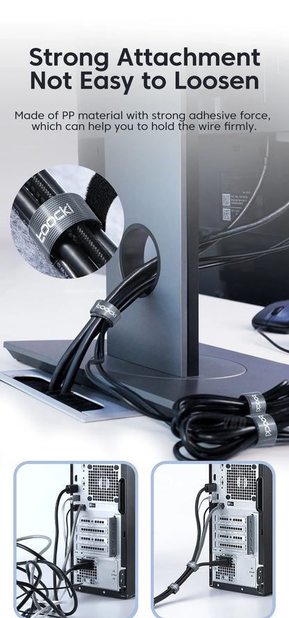 Nylon Cable Organizer & Wire Winder – USB Cable Management for Earphones, Mouse, Phone Accessories – Compatible with iPhone, Samsung, & More - Home Fads 