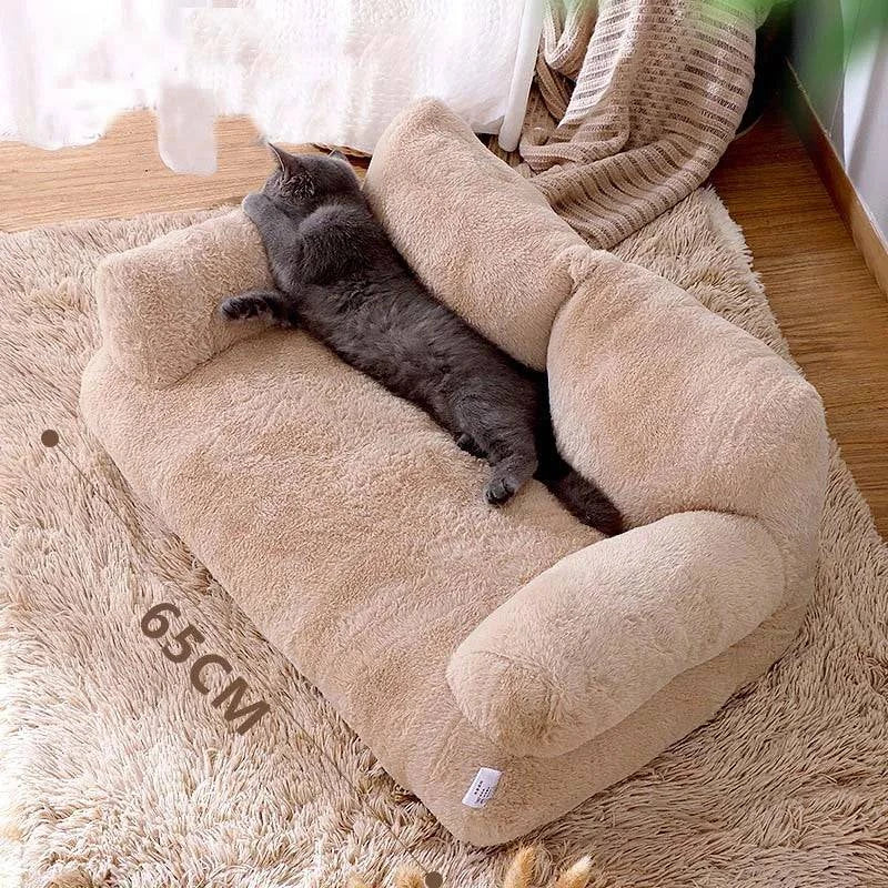 Opulent Plush Non-Slip Washable Sofa Bed for Dogs and Cats - Soft and Luxurious Pet Furniture - Home Fads 