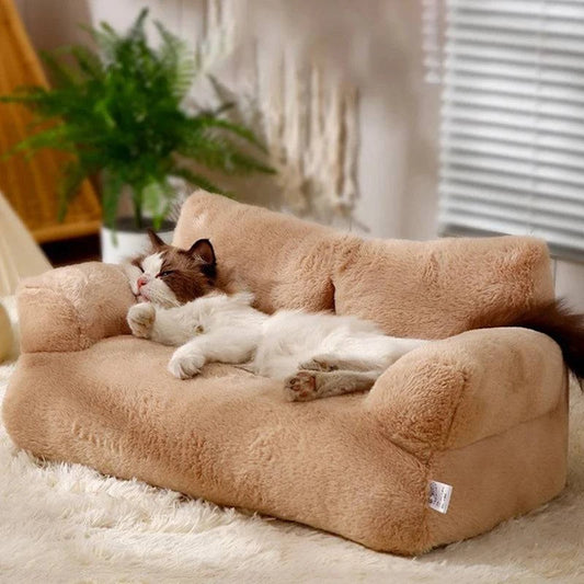 Opulent Plush Non-Slip Washable Sofa Bed for Dogs and Cats - Soft and Luxurious Pet Furniture - Home Fads 