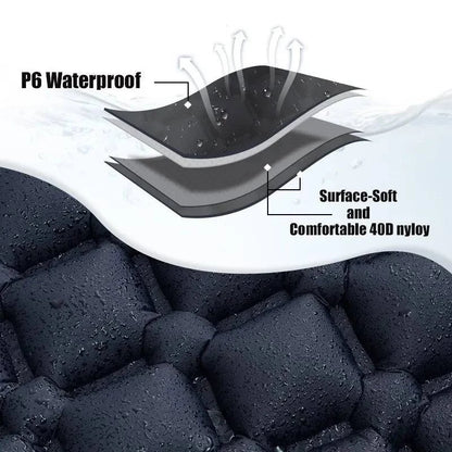 Outdoor Camping Inflatable Mattress with Built-In Pump - Ultralight Air Mat with Pillows - Home Fads 