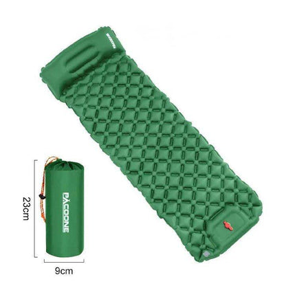 Outdoor Camping Inflatable Mattress with Built-In Pump - Ultralight Air Mat with Pillows - Home Fads 