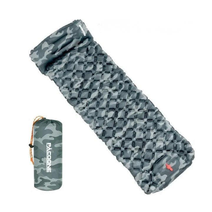 Outdoor Camping Inflatable Mattress with Built-In Pump - Ultralight Air Mat with Pillows - Home Fads 