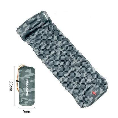Outdoor Camping Inflatable Mattress with Built-In Pump - Ultralight Air Mat with Pillows - Home Fads 
