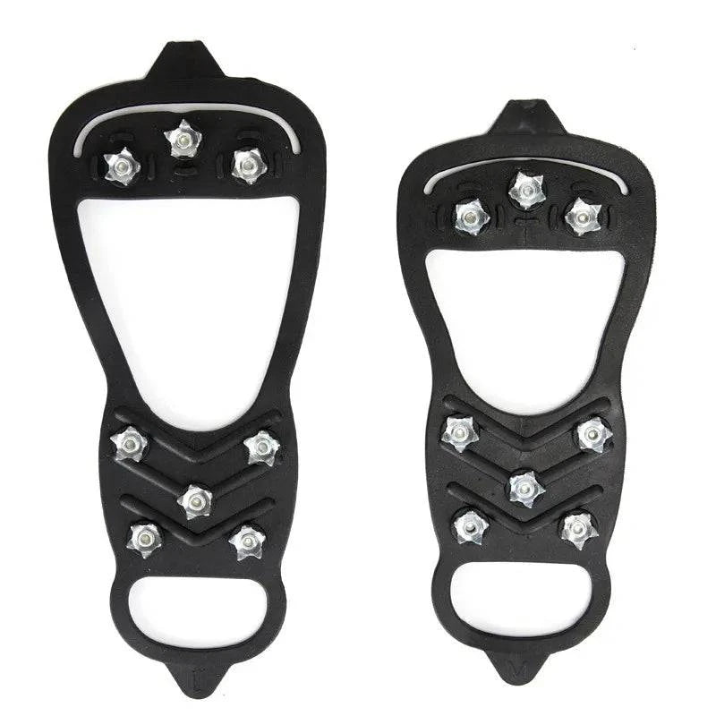 Outdoor Winter Ice Grippers with 8 Teeth - Antiskid Shoe Crampons for Snow and Ice - Home Fads 