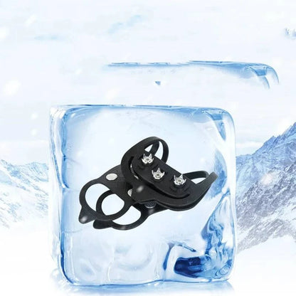 Outdoor Winter Ice Grippers with 8 Teeth - Antiskid Shoe Crampons for Snow and Ice - Home Fads 