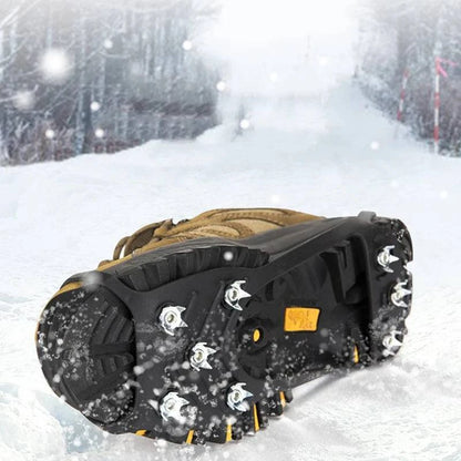 Outdoor Winter Ice Grippers with 8 Teeth - Antiskid Shoe Crampons for Snow and Ice - Home Fads 