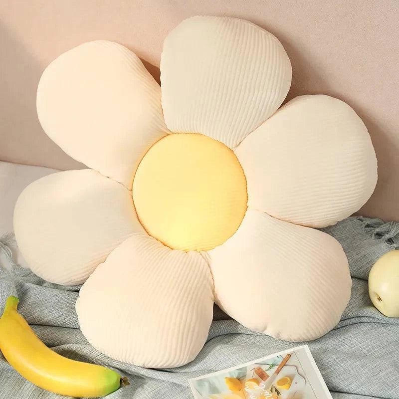 Plush Sunflower Flower Cushion - Elegant Room Decor (For Bay Windows, Bedrooms, or Cozy Corners) - Available in 6 Colors/Sizes - Home Fads 