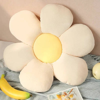 Plush Sunflower Flower Cushion - Elegant Room Decor (For Bay Windows, Bedrooms, or Cozy Corners) - Available in 6 Colors/Sizes - Home Fads 