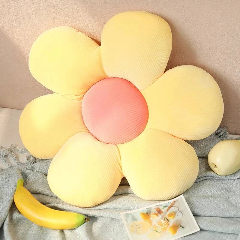 Plush Sunflower Flower Cushion - Elegant Room Decor (For Bay Windows, Bedrooms, or Cozy Corners) - Available in 6 Colors/Sizes - Home Fads 