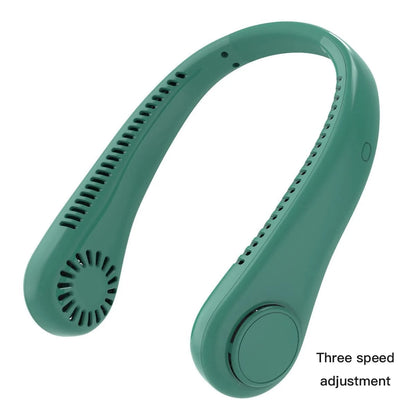 Portable Bladeless Neckband Fan with Digital Display - USB Rechargeable - Home Fads 