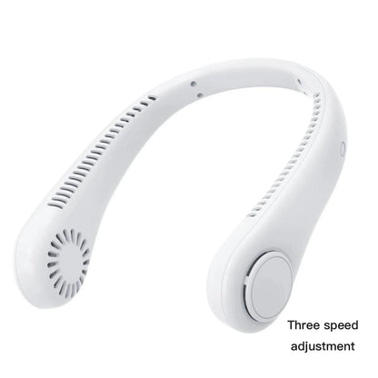 Portable Bladeless Neckband Fan with Digital Display - USB Rechargeable - Home Fads 