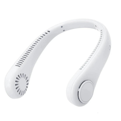 Portable Bladeless Neckband Fan with Digital Display - USB Rechargeable - Home Fads 