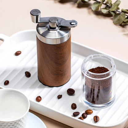 Portable Hand Coffee Grinder – Stainless Steel Manual Mill with Adjustable Coarseness & Wood Grain Design - Home Fads 