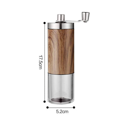 Portable Hand Coffee Grinder – Stainless Steel Manual Mill with Adjustable Coarseness & Wood Grain Design - Home Fads 