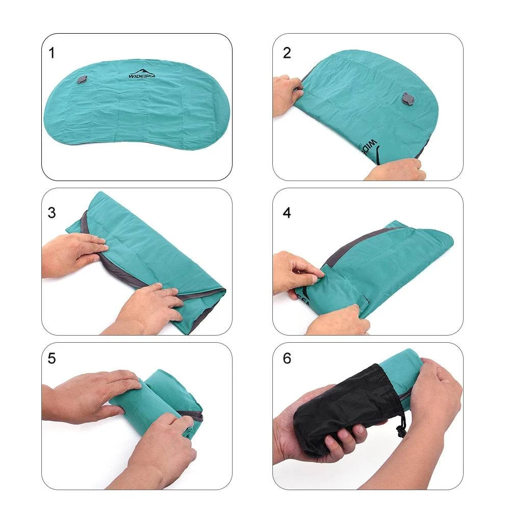 Portable Inflatable Camping Pillow - Compressible Air Cushion for Outdoor Sleeping Gear - Home Fads 