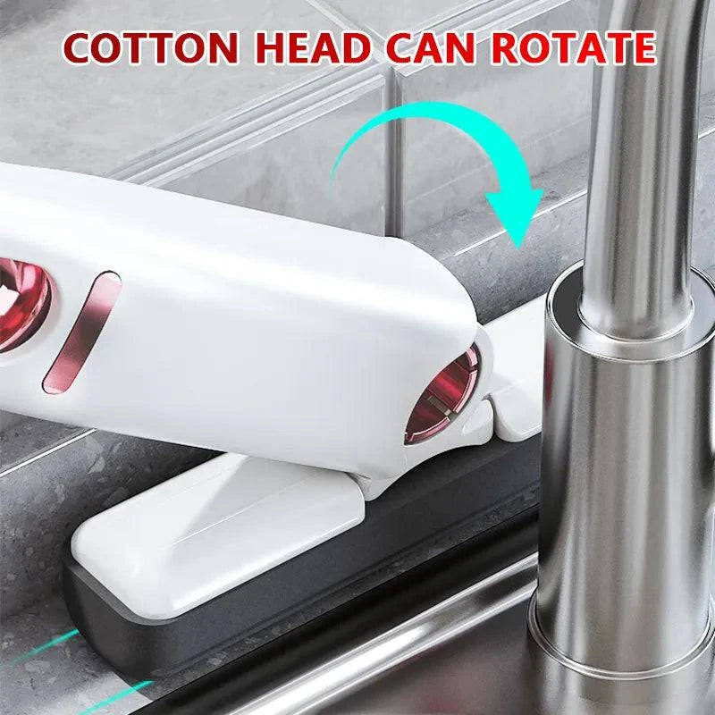 Portable Self-Squeeze Mini Mop with Powerful Absorbency - Ideal for Bathroom, Kitchen, and Car Cleaning - Home Fads 