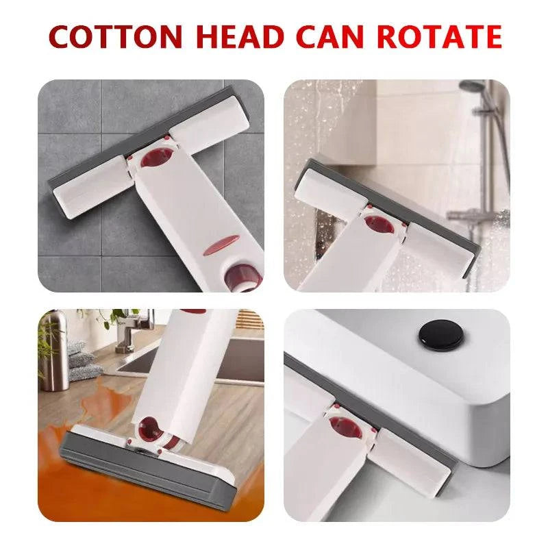 Portable Self-Squeeze Mini Mop with Powerful Absorbency - Ideal for Bathroom, Kitchen, and Car Cleaning - Home Fads 