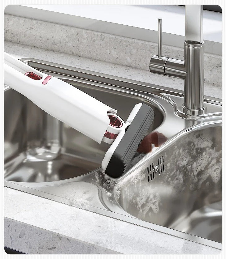 Portable Self-Squeeze Mini Mop with Powerful Absorbency - Ideal for Bathroom, Kitchen, and Car Cleaning - Home Fads 