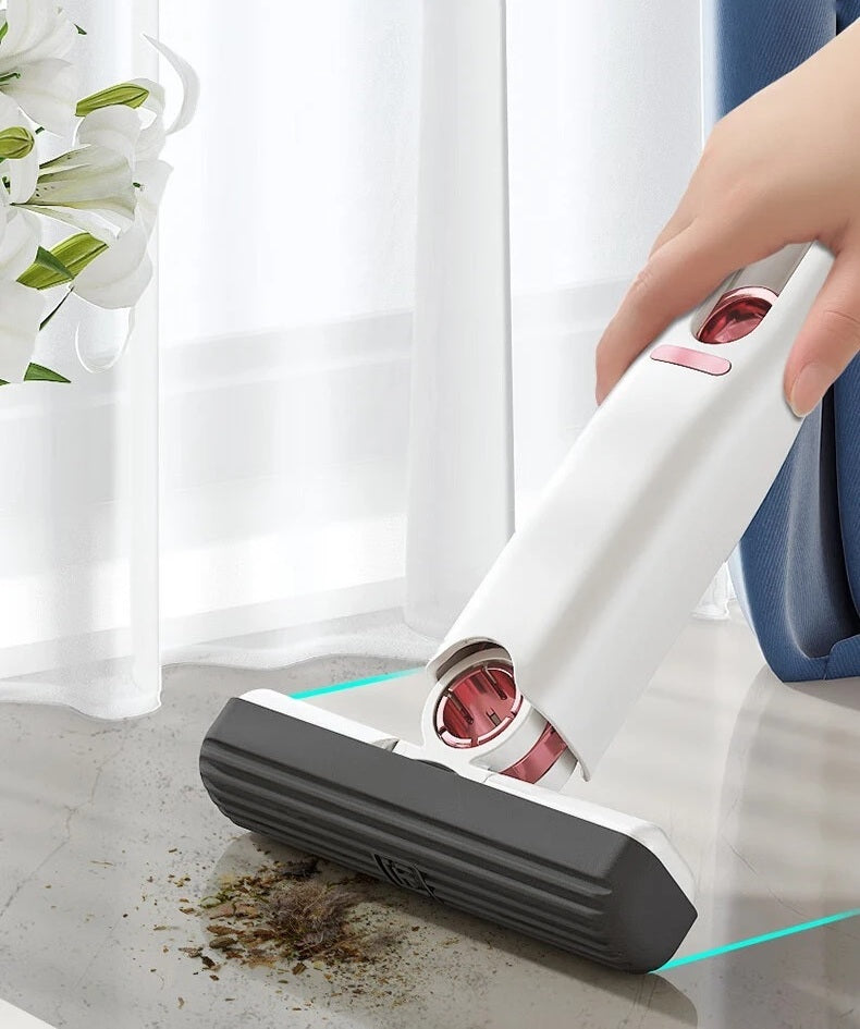 Portable Self-Squeeze Mini Mop with Powerful Absorbency - Ideal for Bathroom, Kitchen, and Car Cleaning - Home Fads 