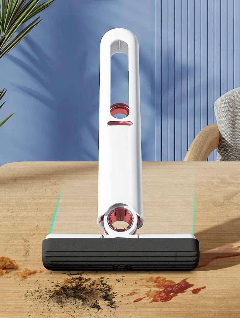 Portable Self-Squeeze Mini Mop with Powerful Absorbency - Ideal for Bathroom, Kitchen, and Car Cleaning - Home Fads 