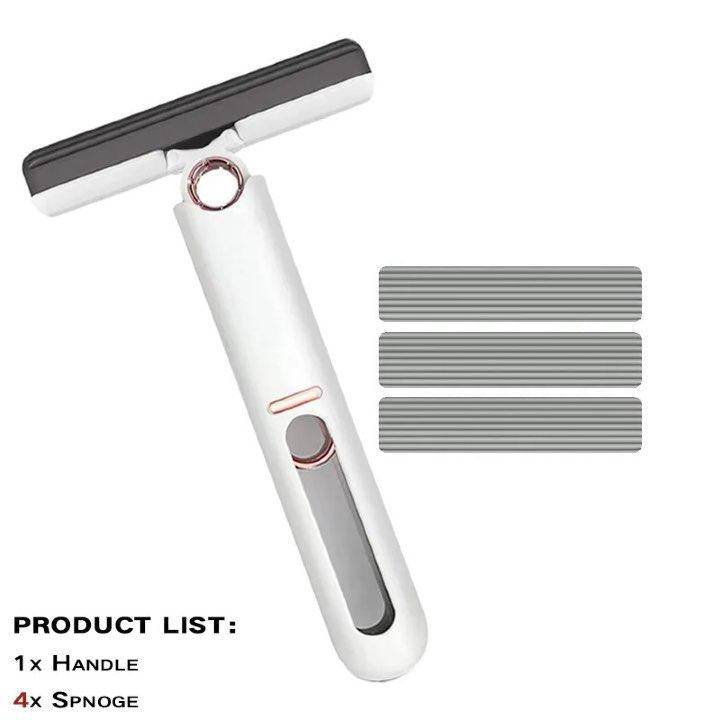 Portable Self-Squeeze Mini Mop with Powerful Absorbency - Ideal for Bathroom, Kitchen, and Car Cleaning - Home Fads 