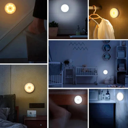 Portable Wireless Rechargeable LED Motion Sensor Night Light for Cabinets, Closets, Wardrobes, and Bedside - Home Fads 