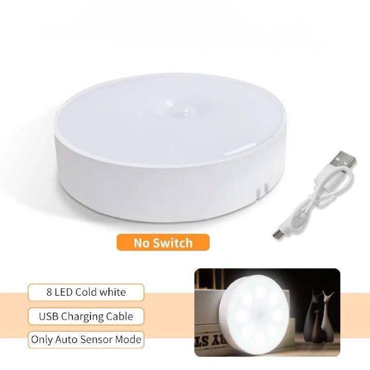 Portable Wireless Rechargeable LED Motion Sensor Night Light for Cabinets, Closets, Wardrobes, and Bedside - Home Fads 