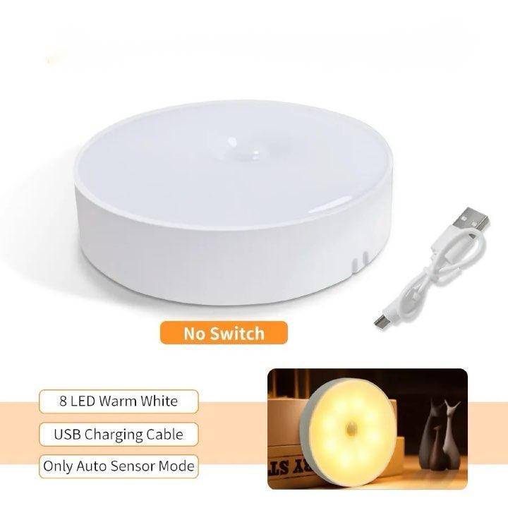 Portable Wireless Rechargeable LED Motion Sensor Night Light for Cabinets, Closets, Wardrobes, and Bedside - Home Fads 
