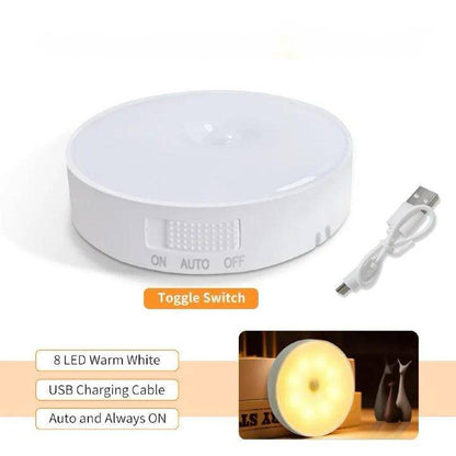Portable Wireless Rechargeable LED Motion Sensor Night Light for Cabinets, Closets, Wardrobes, and Bedside - Home Fads 
