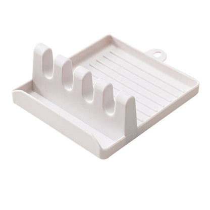 Pot Lid Holder – Non-Slip Kitchen Spoon Holder and Utensil Organizer – Plastic Rack for Spoons, Forks, Spatulas, Chopsticks, and Lids - Home Fads 