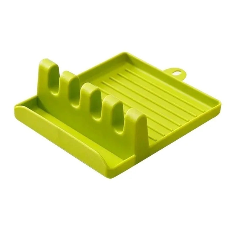 Pot Lid Holder – Non-Slip Kitchen Spoon Holder and Utensil Organizer – Plastic Rack for Spoons, Forks, Spatulas, Chopsticks, and Lids - Home Fads 