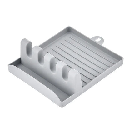 Pot Lid Holder – Non-Slip Kitchen Spoon Holder and Utensil Organizer – Plastic Rack for Spoons, Forks, Spatulas, Chopsticks, and Lids - Home Fads 