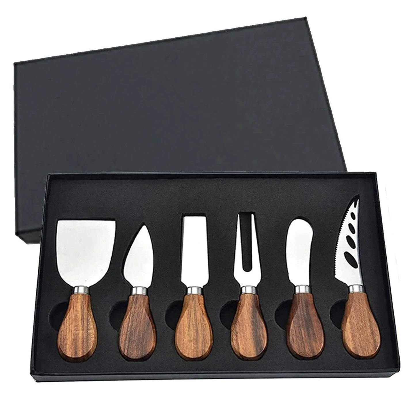 Premium 6-Piece Stainless Steel Cheese Cutlery Knife Set for Charcuterie Boards - Ideal Gift Idea - Home Fads 