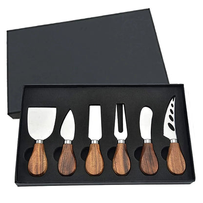 Premium 6-Piece Stainless Steel Cheese Cutlery Knife Set for Charcuterie Boards - Ideal Gift Idea - Home Fads 