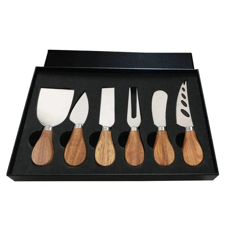 Premium 6-Piece Stainless Steel Cheese Cutlery Knife Set for Charcuterie Boards - Ideal Gift Idea - Home Fads 