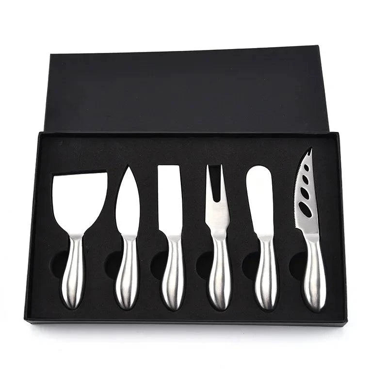 Premium 6-Piece Stainless Steel Cheese Cutlery Knife Set for Charcuterie Boards - Ideal Gift Idea - Home Fads 