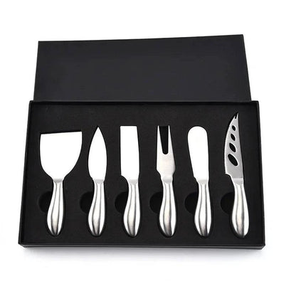 Premium 6-Piece Stainless Steel Cheese Cutlery Knife Set for Charcuterie Boards - Ideal Gift Idea - Home Fads 