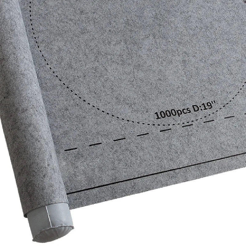 Premium Felt Jigsaw Puzzle Mat – Roll-Up Storage for Puzzles up to 1500 Pieces – Portable Organizer in Black & Gray for Home & Travel - Home Fads 