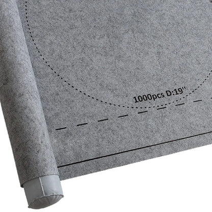 Premium Felt Jigsaw Puzzle Mat – Roll-Up Storage for Puzzles up to 1500 Pieces – Portable Organizer in Black & Gray for Home & Travel - Home Fads 