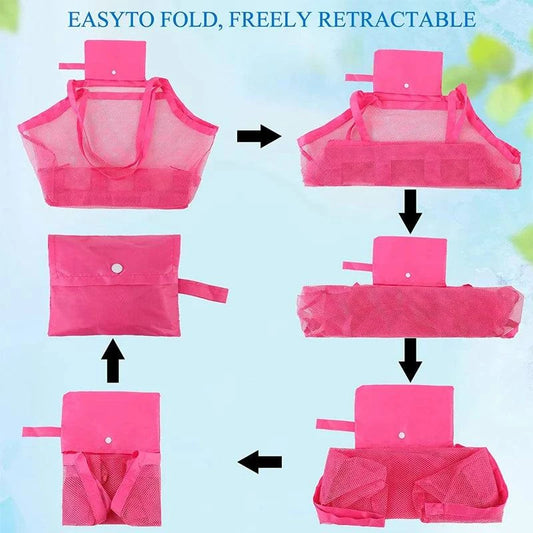 Premium Mesh Beach Tote Bag - Spacious Storage Solution for Children's Beach Essentials - Home Fads 
