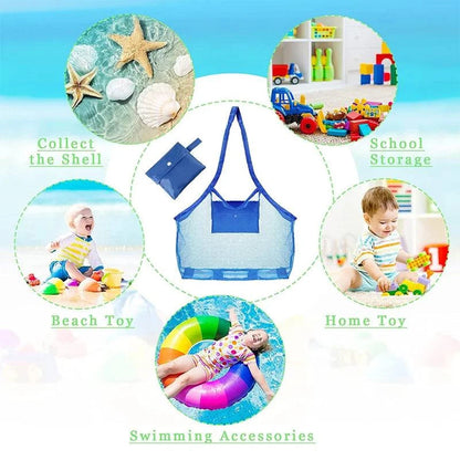 Premium Mesh Beach Tote Bag - Spacious Storage Solution for Children's Beach Essentials - Home Fads 