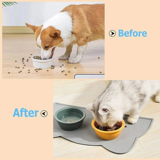 Premium Non-Slip Pet Feeding Mat: Waterproof Silicone with Raised Edge for Cats and Dogs - Home Fads 
