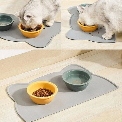 Premium Non-Slip Pet Feeding Mat: Waterproof Silicone with Raised Edge for Cats and Dogs - Home Fads 