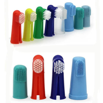 Premium Soft Pet Finger Toothbrush for Dogs and Cats - Gentle Dental Care Tool for Bad Breath, Tartar, and Teeth Cleaning - 1/3 Pieces - Home Fads 