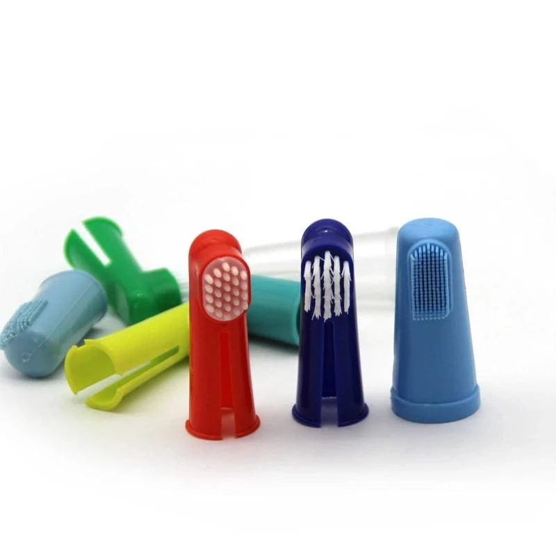Premium Soft Pet Finger Toothbrush for Dogs and Cats - Gentle Dental Care Tool for Bad Breath, Tartar, and Teeth Cleaning - 1/3 Pieces - Home Fads 