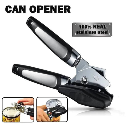 Premium Stainless Steel Can Opener with Magnetic Lid Lifter - Multifunctional Kitchen Tool for Effortless Can and Bottle Opening - Home Fads 
